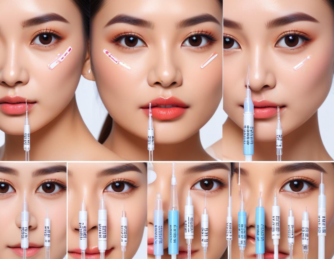 ภาพแสดงประเภทของฟิลเลอร์ใต้ตาและระยะเวลาที่ฟิลเลอร์จะอยู่ในผิวหนัง