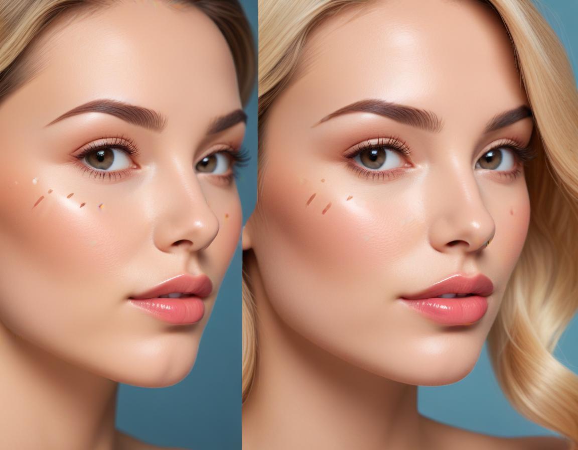 ภาพสาธิตการฟิลเลอร์ ก่อน-หลัง แก้ม และ ปาก เปรียบเทียบ สำหรับ ผู้ที่ กลัว เข็ม