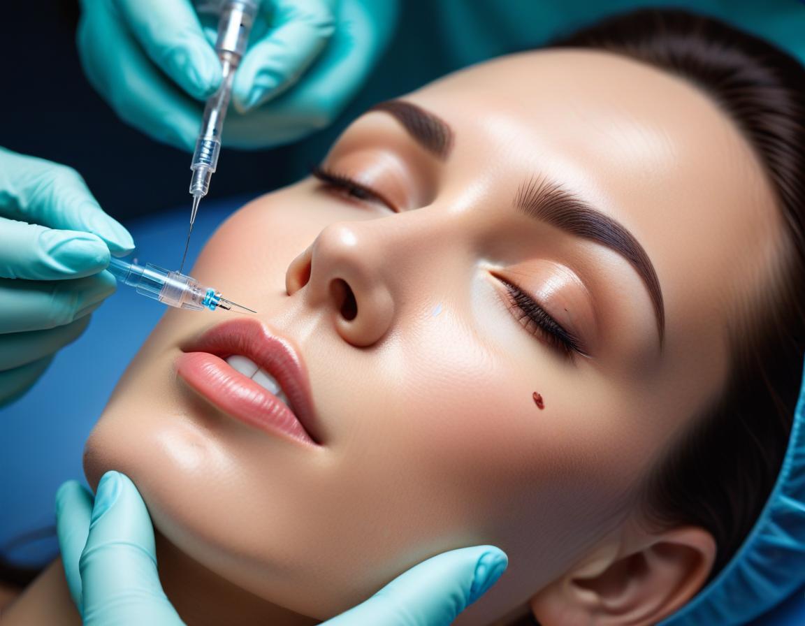 ภาพ ใกล้ชิด ฟิลเลอร์ หน้าผาก แสดง ตำแหน่ง และ เทคนิค อย่าง ชัดเจน