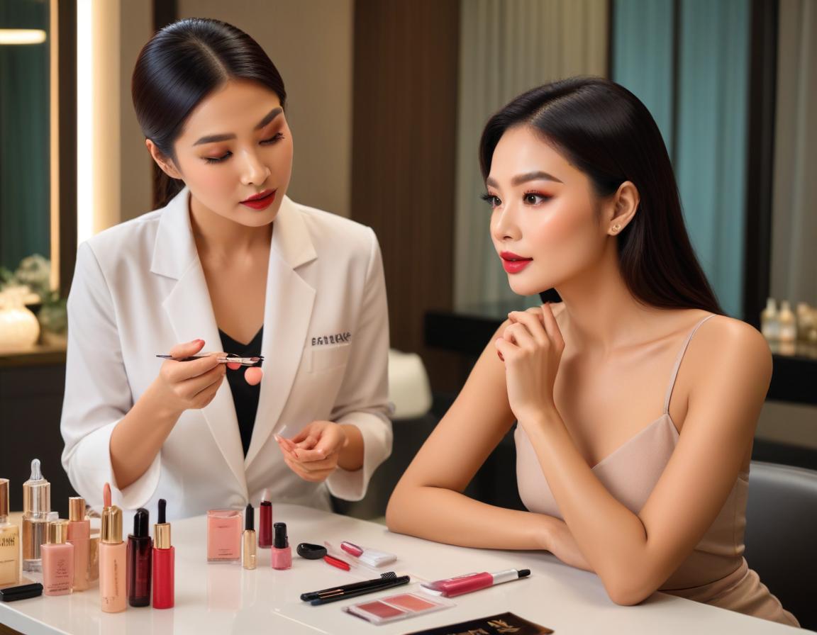 ภาพ ใกล้ชิด แสดง ฟิลเลอร์ ไฮยาลูรอน ร่องแก้ม และ ปาก ก่อน หลัง ปรับ รูปหน้า