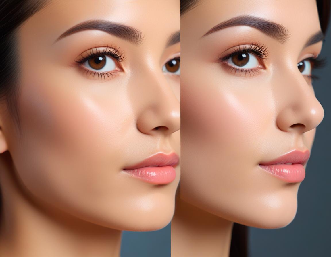 ภาพ ใกล้ ชิด ของ การ ฉีด ฟิลเลอร์ บริเวณ ขมับ ระหว่าง กระบวนการ ความ งาม