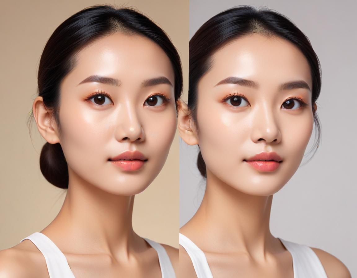 ภาพ เปรียบเทียบ ฟิลเลอร์ ขมับ กับ ร่องแก้ม ก่อน-หลัง เพื่อดู ความอยู่ ได้นาน